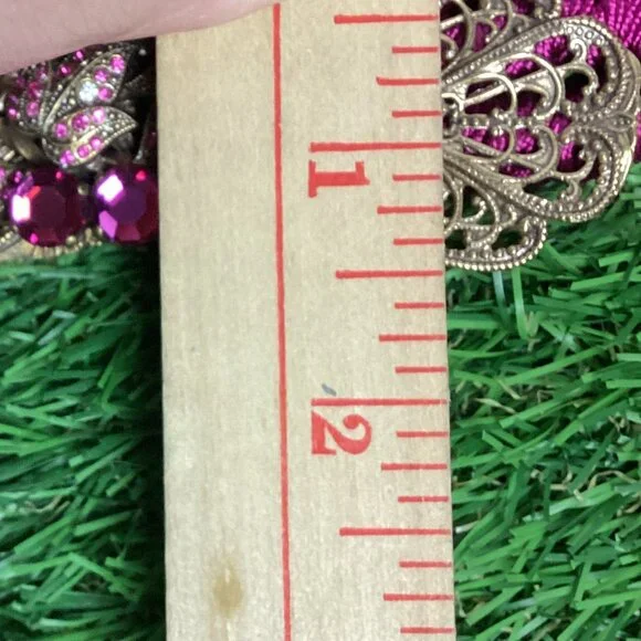 Vintage Gutos West Germany Purple Braided Rope & Rhinestone  display picture 1